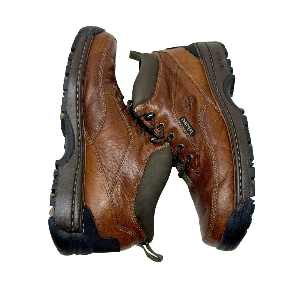 Timberland Trek Travel Mens Brown Leather Hiking Boots 74106 Men's Size 10M